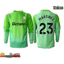 Camisa de Futebol Aston Villa Emiliano Martinez #23 Goleiro Equipamento Secundário 2025-26 Manga Comprida